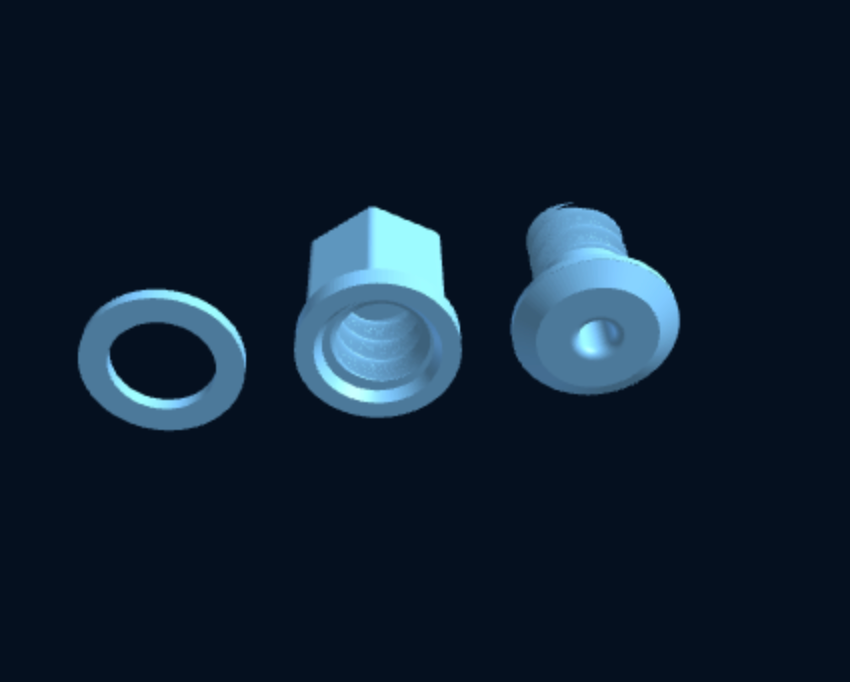 3D-printed Textile Padeye LIGHT — Threaded Bushing + Flanged Cap Nut — photo 8