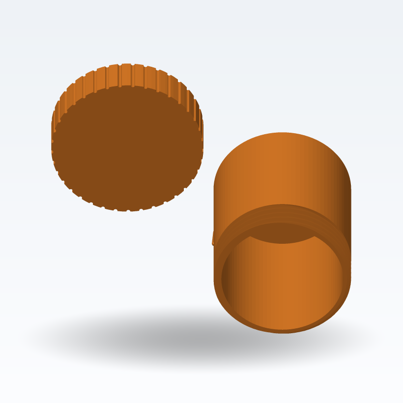 Tarro de almacenamiento con tapa de rosca + nombre personalizado - Paramétrico (Impresión 3D, Gratis)