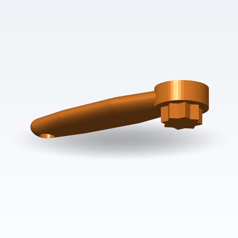 Llave de Barco — Llave de Cabrestante para Tapas de Tanques/Cubiertas — Paramétrica (Impresión 3D)
