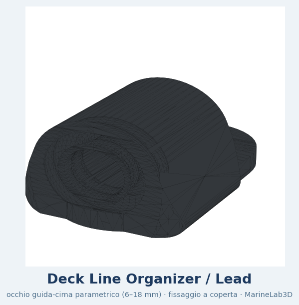 Deck Line Organizer / Lead — Parametric (3D Print)