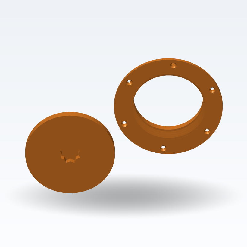 Einschraubbare Deckinspektionsplatte (windenöffnend) – Parametrisch (3D-Druck)