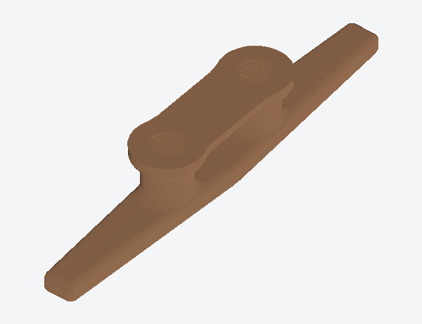 Boat Cleat — Custom Length, Threaded Holes or Studs (3D Print)