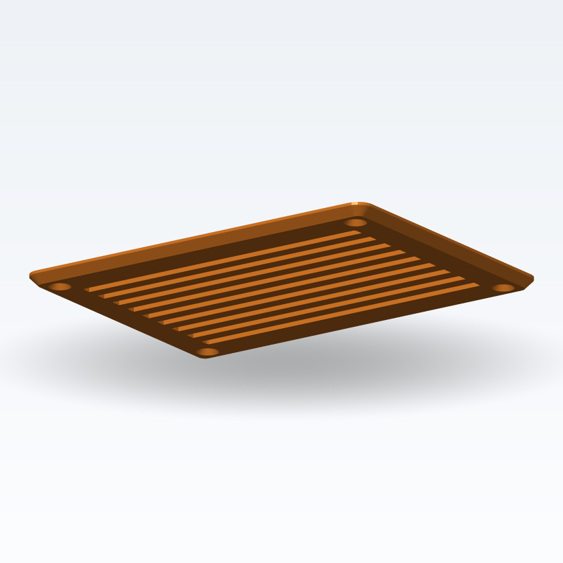 Lüftungsgitter — parametrisch (3D-Druck)