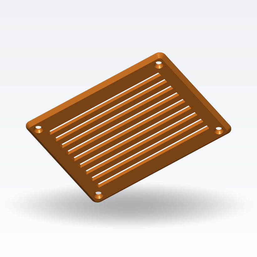 Lüftungsgitter — parametrisch (3D-Druck)