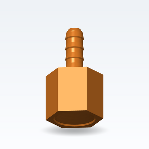 BSP-Schlauchstutzen (Innengewinde) – Parametrisch (3D-Druck)
