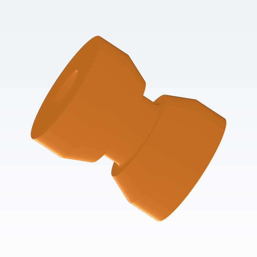 Anchor Bow Roller — Grooved, Parametric (3D Print)