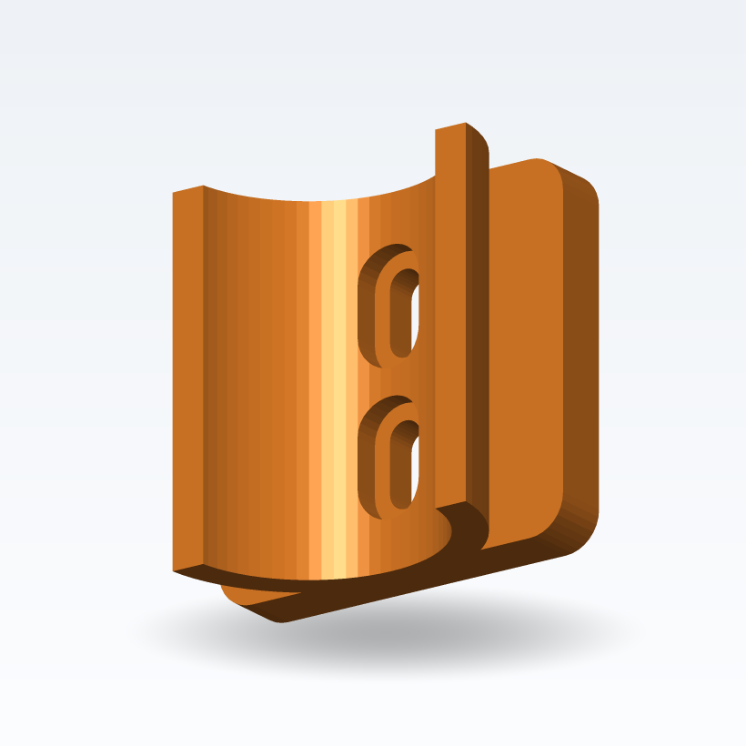 Kundenspezifischer Wandcliphalter — Parametrisch (3D-Druck)